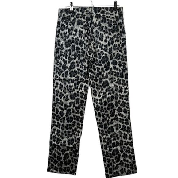 NEW! MIAOU The Junior Pant Gray Leopard Exposed Button Fly Size 27 - Picture 6 of 14